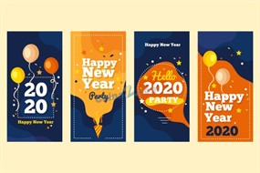 2020年新年banner矢量图